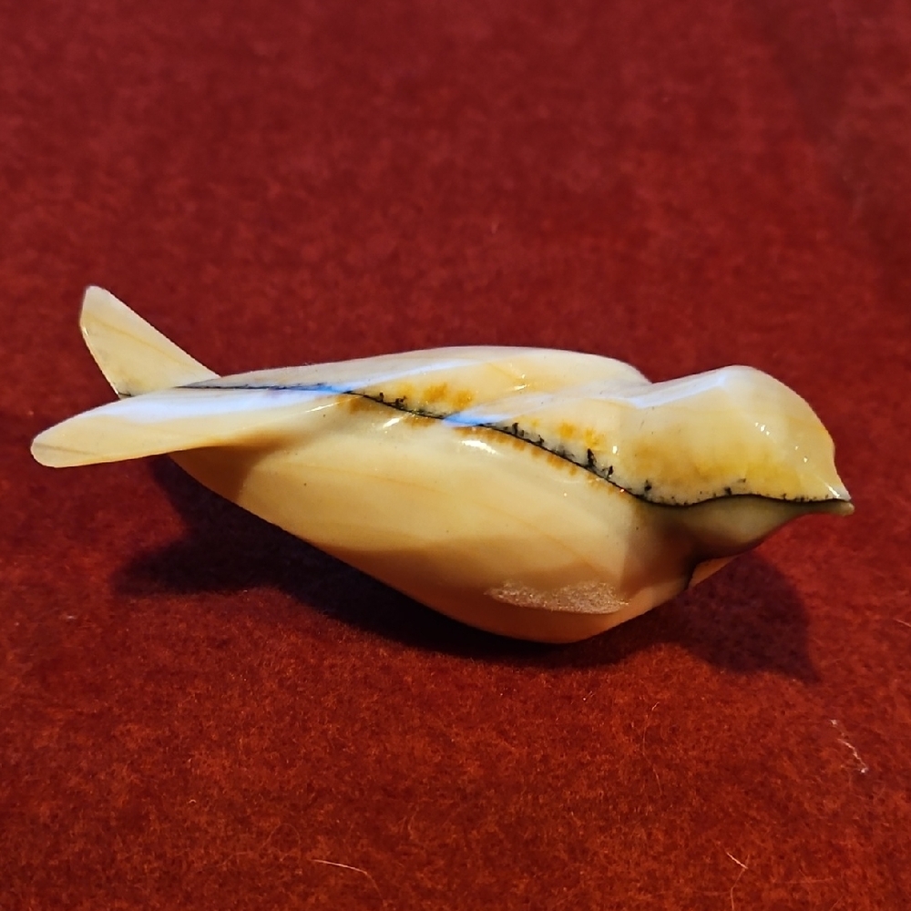 Vintage rare alabaster onyx marble bird hand carved